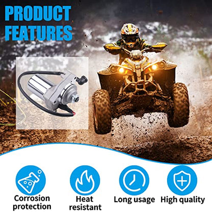 JINGKE 12 Teeth Starter Motor Starter Relay Solenoid for Tao Tao 125cc 110cc-50cc ATV Coolster Motor Four 4 Wheeler Chinese Pit Dirt Bike 4 Wheelers Go Karts Dune Buggy Sandrail Quad SSR Roketa