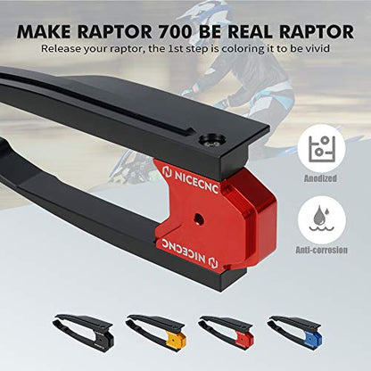 NICECNC Red Chain Guide Slider Buffer Swingarm Guard Compatible with Yamaha Raptor 700 2006-2008 2013-2023,Raptor 700R 2009,2011-2012,2016-2022 Special Edition,Raptor 700 Calif 2021,700R Calif 2023
