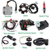 Complete Wiring Harness kit for ATV Quad 4 Four Wheelers GY6 50CC 70CC 110CC 125CC Go Kart Dirt Pit Bikes With Electrics Stator Coil CDI Wiring Harness Solenoid Relay Spark Plug by KAKO