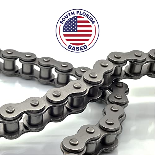 PGN #35 Roller Chain - 3 Feet + Free Connecting Link - Carbon Steel Chains for Bycicles, Mini Bikes, Motorcycles, Go-Karts, Home and Industrial Machinery - 95 Links