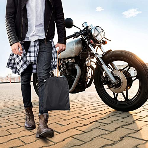 300D Heavy Duty Motorcycle Cover, Seceles All Season Durable Waterproof Outdoor Protection Scooter Cover with 4 Reflective Strips Lock-Holes Storage Bag Fits up to 91" Yamaha Honda Harley Suzuki (XL)