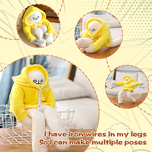 SENCU Plush Banana Man Toys,16 Inch Weird Banana Stuffed Animals Doll with Magnet,Funny Changeable Plush Pillow Decompression Toy Gifts for Boys Girls Birthday Party Christmas…