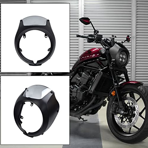 Midimttop Motorcycle Fron Mask Visor Headlight Fairing Front Cowl Fork Mount Windshield Wind Deflector Compatible with HO-NDA Rebel 1100 CMX1100 CMX 1100 Accessories 2021-2022