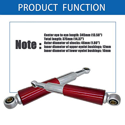 Motorcycles Shocks Struts Absorber Replacement for Honda CL70 CL90 CL90L CM91 CT70 CT90 CT110 S65 S90 XL75 (Red)