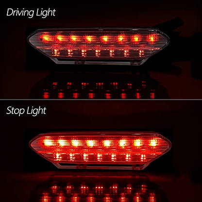 Led Tail Light Brake Assembly for Yamaha 2006-2009 YFZ450 5TG-84710-21-00 (Clear Lens)