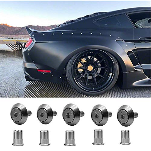STETION Stainless Steel 25 Pcs Fender Bumper Washer Bolt M5x20mm CNC Finishing Washer Engine Bay Dress Up Fastener Kit Flares Widebody kit Installation Hardware