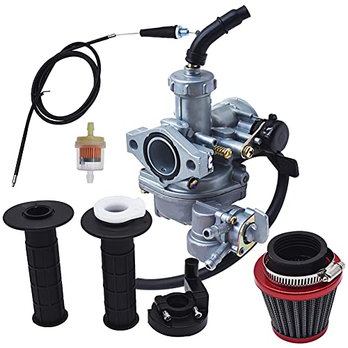 labwork Carburetor & Throttle Cable & Handle Bar & Air Filter Replacement for Honda CT90 Trail 1966-1979 / CT110 Trail 1980-1986 Carb