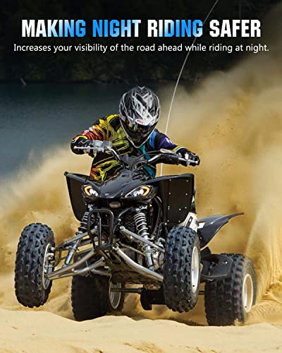 A & UTV PRO LED Headlights Assembly Kit for 2006-2022 Yamaha YFZ 450 YFZ450R YFZ450X Wolverine 450 350, Raptor 250 350 Raptor 700 Accessories,LED Head Lamp High-Low Beam Turn Signal DRL Lights