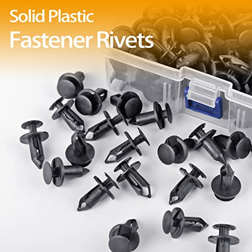 Xislet 150 PCS UTV Nylon Fender Clips/Body Rivets Compatible with Polaris 7661855 Ranger RZR Can Am Kawasaki Teryx Honda Pioneer 90653-HC4-900 Suzuki Sportsman ATV Fastener with Tool