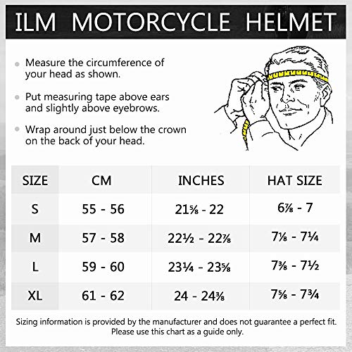ILM Adult ATV Motocross Off-Road Street Dirt Bike Full Face Motorcycle Helmet DOT Approved Dual Sports Suits Men Women Model 911(XL, Red White)