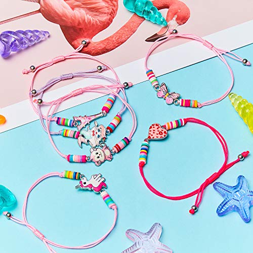 BBTO 20 Pieces Unicorn Bracelets Friendship Bracelets for Girls Women Bracelets Jewelry Animal Pendant Unicorn Owl Cute Bracelets Adjustable for Prize Pretend Play Party Favors (Dog Style)