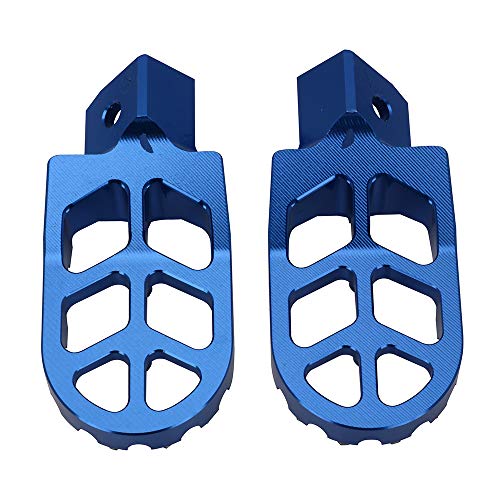 AnXin Motorcycle Foot Pegs Footpeg Pedals FootRest for PW50 1981-2021 PW80 1983-2006 Pit Dirt Bike Blue