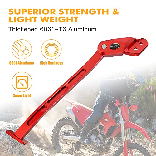 NICECNC Red Side Stand Kickstand Christmas Gift Compatible with Honda CRF450R 2019-2023 CRF250R 2019-2023 CRF250RX 2022-2023