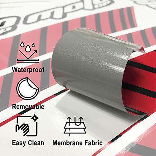 MC MOTOPARTS 17 inch Wheel Rim Stickers Stripe Decals AA02 Compatible with YZF R1 2019-2020 19 20 (RED)