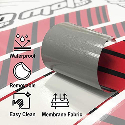 MC MOTOPARTS 17 inch Wheel Rim Stickers Stripe Decals AA02 Compatible with YZF R1 2019-2020 19 20 (RED)