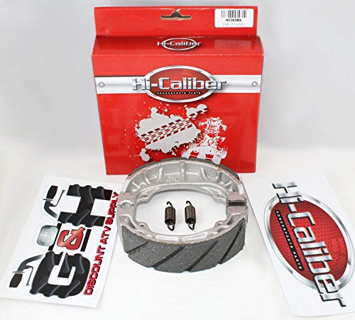 QUALITY WATER GROOVED FRONT & REAR Set of Brake Shoes and Springs for the Honda ATC 200 200M 200E 200ES M E ES BIG RED, ATC 125M, 185 185S 3-Wheel ATVs