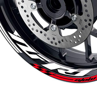 MC MOTOPARTS 17 inch Wheel Rim Stickers Stripe Decals AA02 Compatible with YZF R1 2019-2020 19 20 (RED)