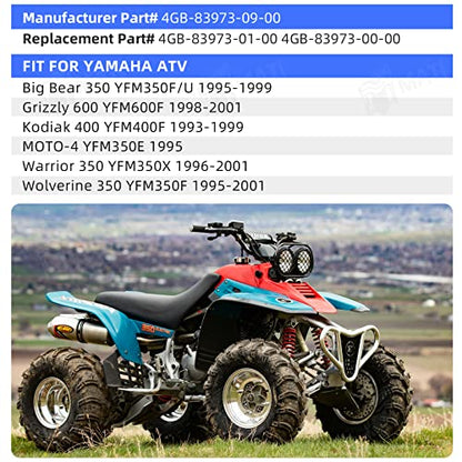 Left Handlebar Control Engine Start Run Off Headlight Switch for Yamaha Wolverine 350 YFM350F Big Bear 350 YFM350F/U Kodiak 400 4WD YFM400F Warrior 350 YFM350X Grizzly 600 YFM600F Moto-4 YFM350E