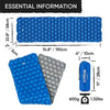 POWERLIX Sleeping Pad - Ultralight Inflatable Sleeping Mat, Ultimate for Camping, Backpacking, Hiking - Airpad, Inflating Bag, Carry Bag, Repair Kit - Compact & Lightweight Air Mattress (Blue)