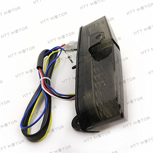 HTTMT MT178- Taillight Integrated Turn Signals Compatible with YZF R6 03-05 XTZ1200 12-14 Smoke