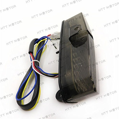 HTTMT MT178- Taillight Integrated Turn Signals Compatible with YZF R6 03-05 XTZ1200 12-14 Smoke
