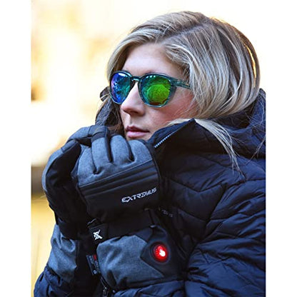 Extremus Buckwell Heated Gloves, Rechargeable Electric Warm Touch Screen fingertips Waterproof Winter Gloves for Men & Women, Heated Ice Fishing, Skiing, Snowboarding, Snowmobile Gloves