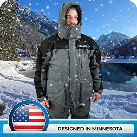 WindRider Ice Fishing Suit, Insulated Bibs and Jacket, Flotation