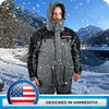 WindRider Ice Fishing Suit | Insulated Bibs and Jacket | Flotation | Tons of Pockets | Adjustable Inseam | Reflective Piping | Waterproof Gear for Ice Fishing and Snowmobiling (Medium)