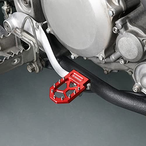 NICECNC Red Brake Lever Pedal Extender and Chain Roller Tensioner with Spring Compatible with Yamaha YFZ450R 2009-2023