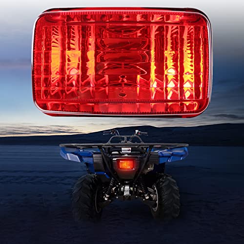 CPOWACE Taillight Housing Tail light Lens Cover Compatible with Yamaha Big Bear 400 / Grizzly 660 350 / Kodiak 400 / Rhino 660 700,Plastic Rear Light Lens Replace 5KM-84710-01-00,5KM-8472C-10-00(Red)