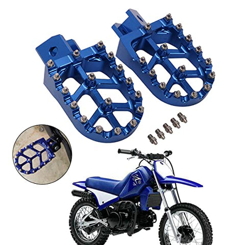 AnXin Motorcycle Foot Pegs Footpeg Pedals FootRest for PW50 1981-2021 PW80 1983-2006 Pit Dirt Bike Blue