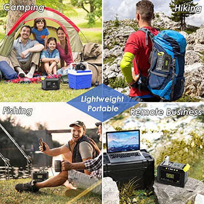 MARBERO 88Wh Portable Power Station 24000mAh Camping Solar Generator(Solar Panel Not Included) Lithium Battery Power 110V/80W AC, DC, USB QC3.0, LED Flashlight for CPAP Home Camping Emergency Backup
