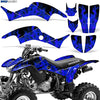 Wholesale Decals ATV Graphics kit Sticker Decal Compatible with Honda TRX 400EX 1999-2007 - Flames Blue