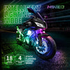 NINEO 8 pcs Motorcycle RGB LED Strip Lights , Multi-Color Neon w/Smart Remote Controller| Compatible with Carts Trikes Cruiser Scooter ATVs UTVs
