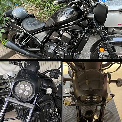 Midimttop Motorcycle Fron Mask Visor Headlight Fairing Front Cowl Fork Mount Windshield Wind Deflector Compatible with HO-NDA Rebel 1100 CMX1100 CMX 1100 Accessories 2021-2022