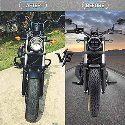 FATExpress CMX500 Parts Motorcycle Motorbike Steel Engine Guard Bumper Highway Crash Bars Crashbar Body Frame Falling Protectors for H-onda Rebel CMX 500 Rebel500 2017 2018 2019 2020 2021 2022 17-22