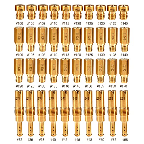 30pcs Main Jets &10Pcs Slow Jets Pilot Cleaner Tool Kit Fits for PWK CVK PE Keihin OKO Carb KOSO Polini KO SCL-2018090002-ZH-T-01 SCL-2018090002-ZH-T-02 SCL-2018090001-ZH-T-01 SCL-2018090003-ZH-T-01