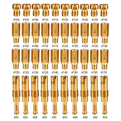 30pcs Main Jets &10Pcs Slow Jets Pilot Cleaner Tool Kit Fits for PWK CVK PE Keihin OKO Carb KOSO Polini KO SCL-2018090002-ZH-T-01 SCL-2018090002-ZH-T-02 SCL-2018090001-ZH-T-01 SCL-2018090003-ZH-T-01