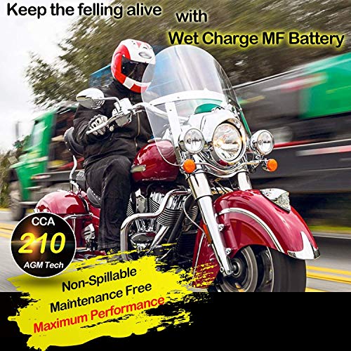 Weize YTX12-BS Motorcycle Battery High Performance - Maintenance Free - Sealed YTX12 BS AGM Rechargeable ATV Batteries compatible with Honda Kawasaki Suzuki