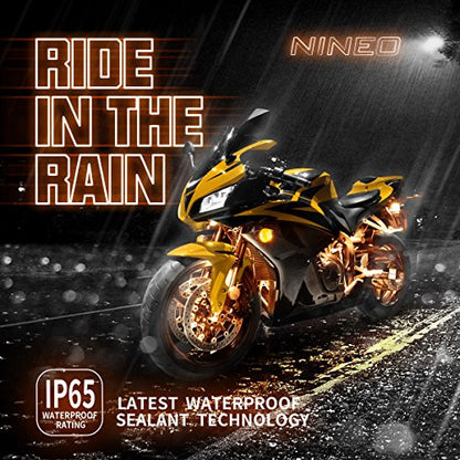 NINEO 8 pcs Motorcycle RGB LED Strip Lights , Multi-Color Neon w/Smart Remote Controller| Compatible with Carts Trikes Cruiser Scooter ATVs UTVs