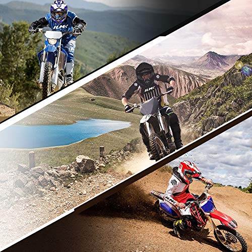 ILM Adult ATV Motocross Off-Road Street Dirt Bike Full Face Motorcycle Helmet DOT Approved Dual Sports Suits Men Women Model 911(XL, Red White)