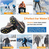 Ice Snow Traction Cleats Crampons Anti-Slip Snow Shoes Cleats for Boots Shoes Winter Walking on Snow and Ice Overshoe Slip-on Stretch Footwear for Men Women