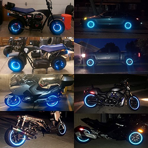 customTAYLOR33 (All Vehicles Blue High Intensity Grade Reflective Copyrighted Safety Rim Tapes (Must Select Your Rim Size), 17" (Rim Size for Most SportsBikes)