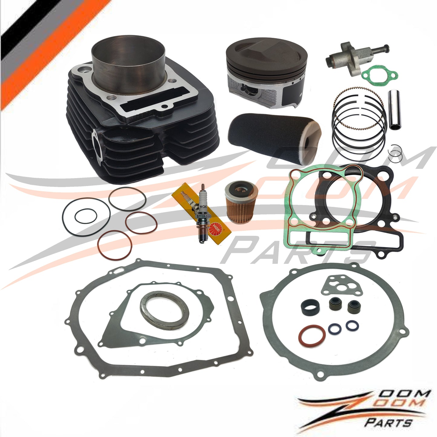 1987 - 2004 YAMAHA WARRIOR 350 YFM 350 BIG BORE KIT 366cc & BARE CYLINDER HEAD COMPLETE REBUILD SET