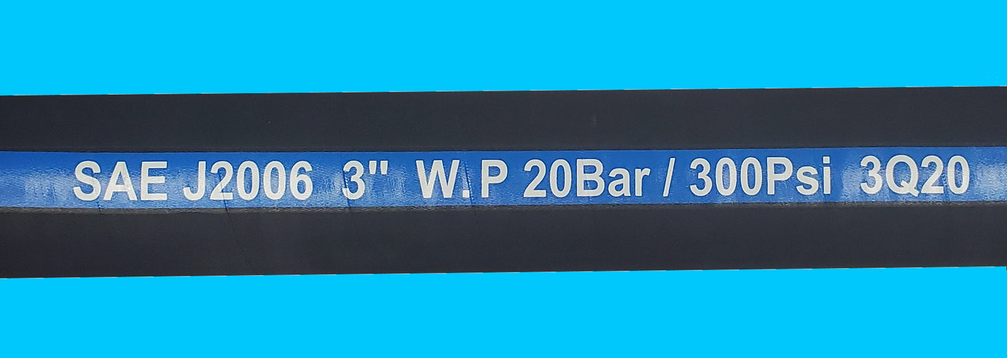 3" Inch ID x 12" 1ft Foot Marine Wet Exhaust Hose Wire Reinforced SAE J2006 300 PSI