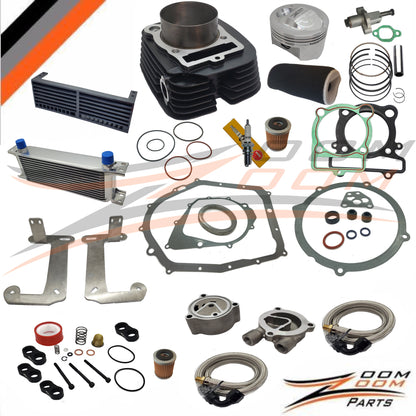 1987 - 2004 YAMAHA WARRIOR 350 YFM 350 FORGED PISTON BIG BORE KIT 366CC & OIL COOLER KIT COMPLETE REBUILD SET