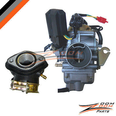 26mm Carburetor Intake Manifold Kit for GY6 150cc Scooter Moped Roketa Carb NEW