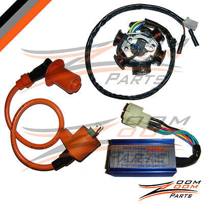 GY6 150 6 Pole Stator Coil CDI Box Ignition Coil 150cc Performance ATV Go Kart