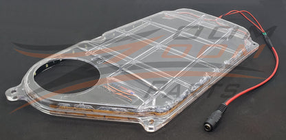 Lighted Clear Air Box Lid Cover With Blue Air Filter Fits 1987-2004 Yamaha Warrior 350 YFM 350 MADE IN U.S.A FREE FEDEX 2 DAY SHIPPING