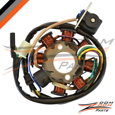 8 Pole Magneto Stator Charging Alternator Coil GY6 150 Go Kart Dune Buggy 150cc